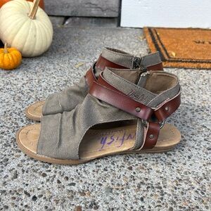 Blowfish Brown and Gray Sandals